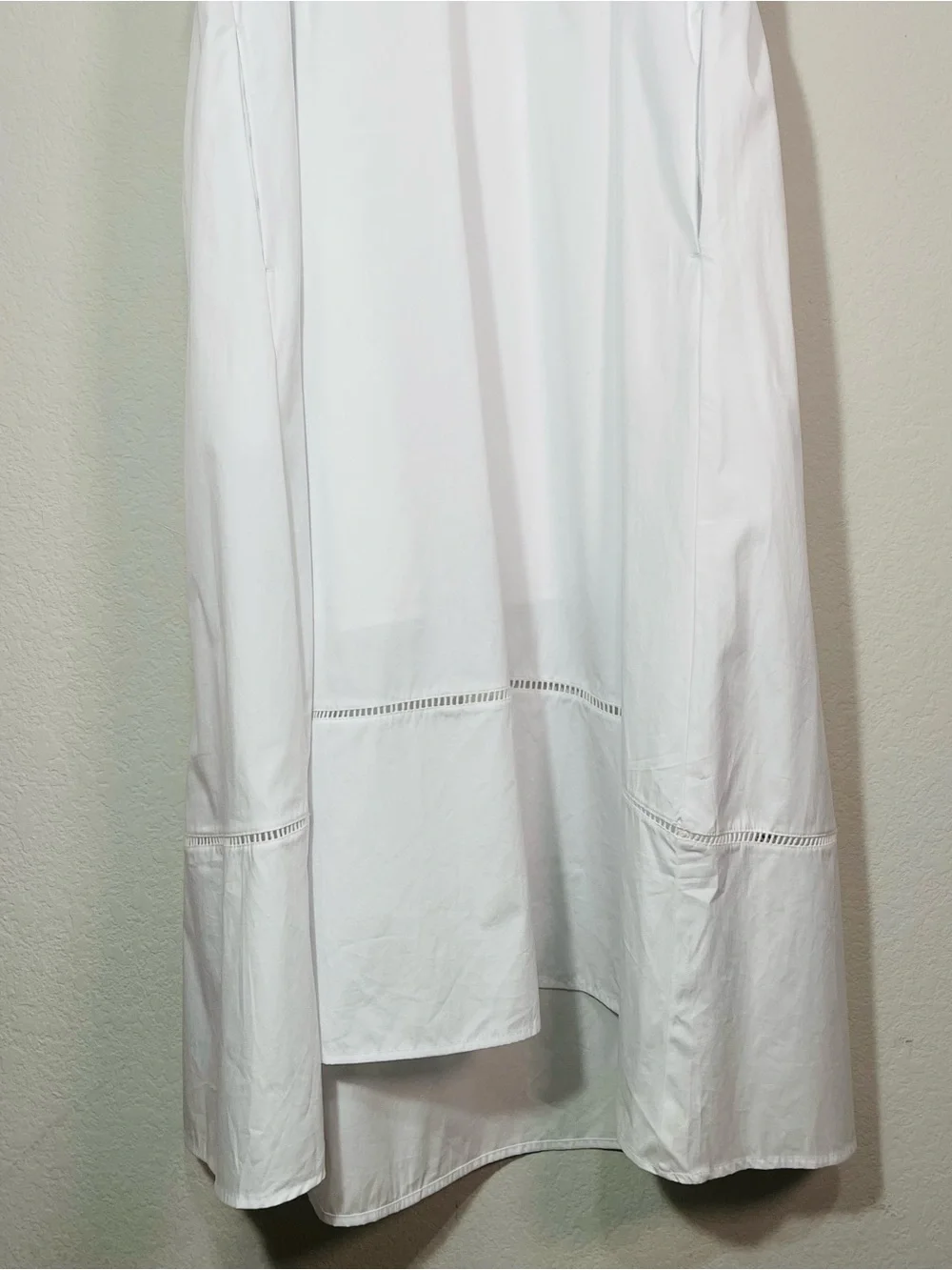 Madewell NWT Poplin Splitneck Midi Shirtdress Size Small in White - Picture 8 of 16